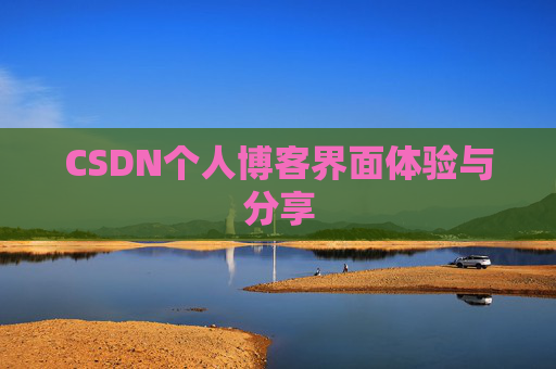 CSDN个人博客界面体验与分享